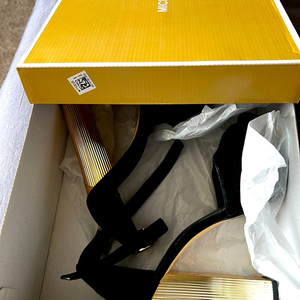 Michael Kors black and gold high heels